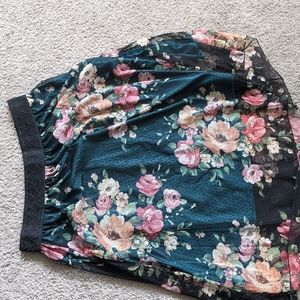 LuLaRoe floral tulle skirt large